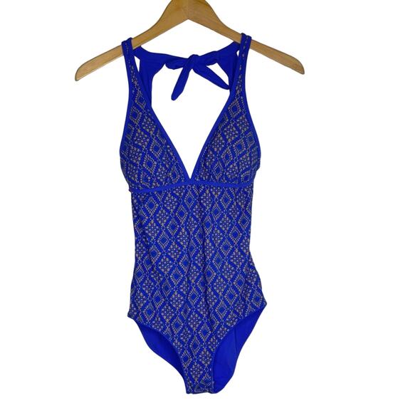 Commando Blue reversible swimsuit Lace Print New! Small - Picture 1 of 9